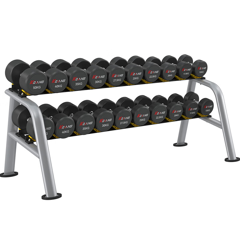 好博家用商用十付PEV哑铃套装含哑铃架健身器材YL-P565