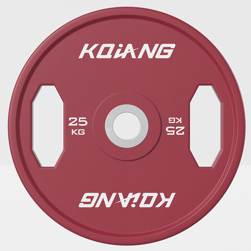 好博CPU彩色橡胶环保无味杠铃片举重力量举杠铃举重片 25kg