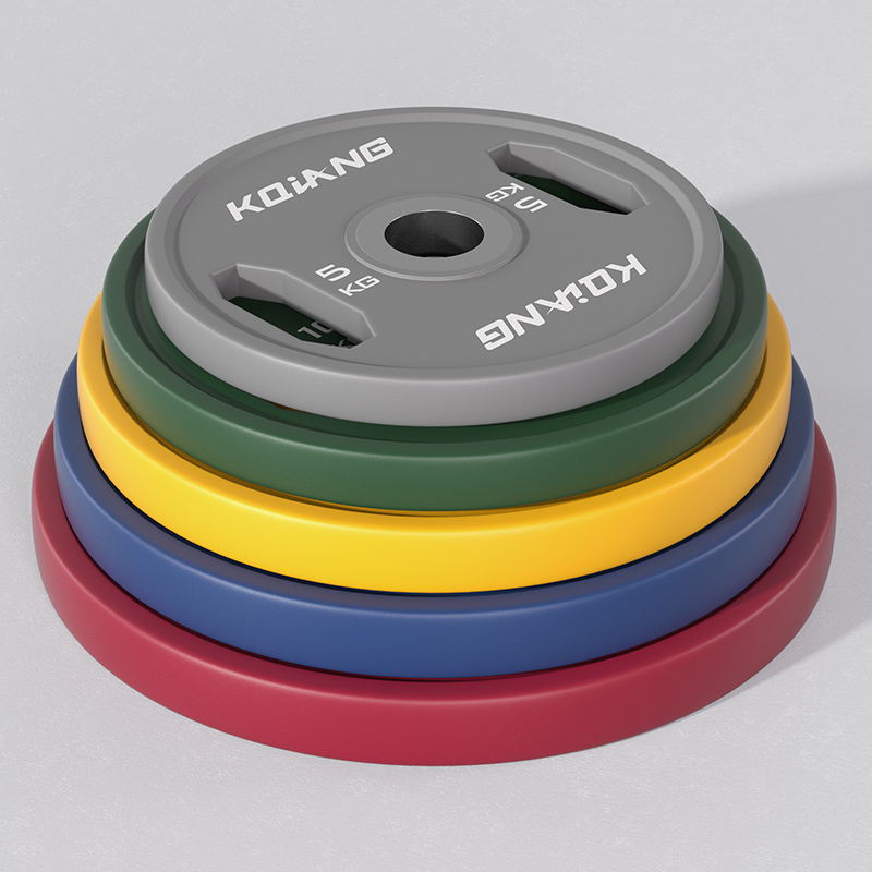 好博CPU彩色橡胶环保无味杠铃片举重力量举杠铃举重片 100kg （5-20KG各两片）套装