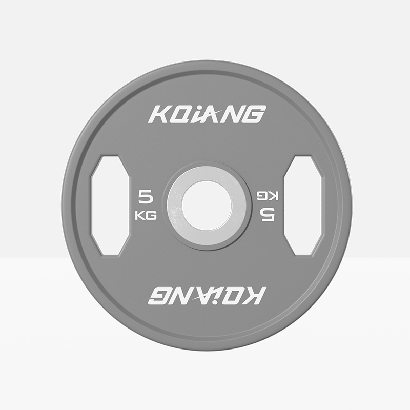 好博CPU彩色橡胶环保无味杠铃片举重力量举杠铃举重片5KG